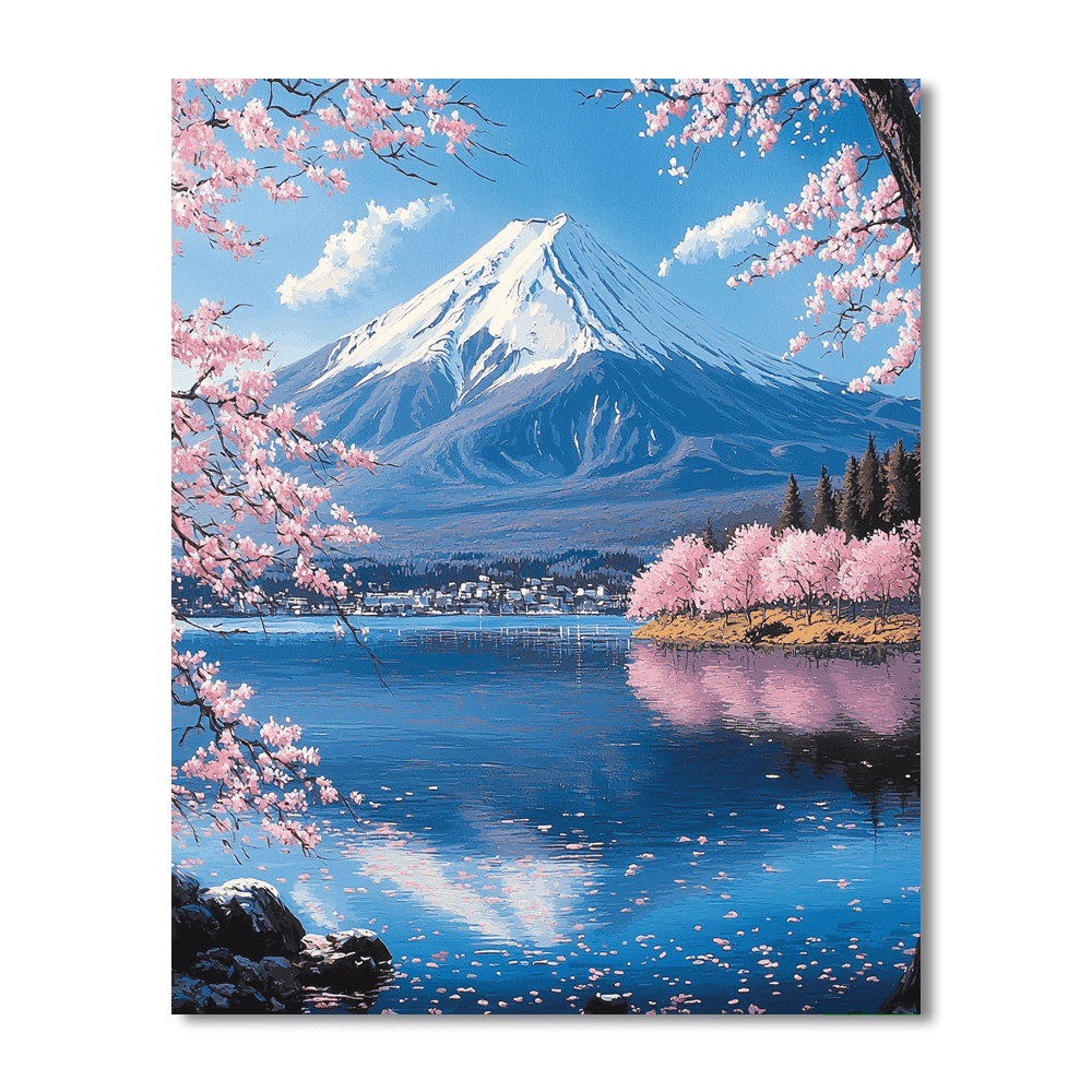 Mount Fuji - Honshu, Japan Numbered Painting Kits