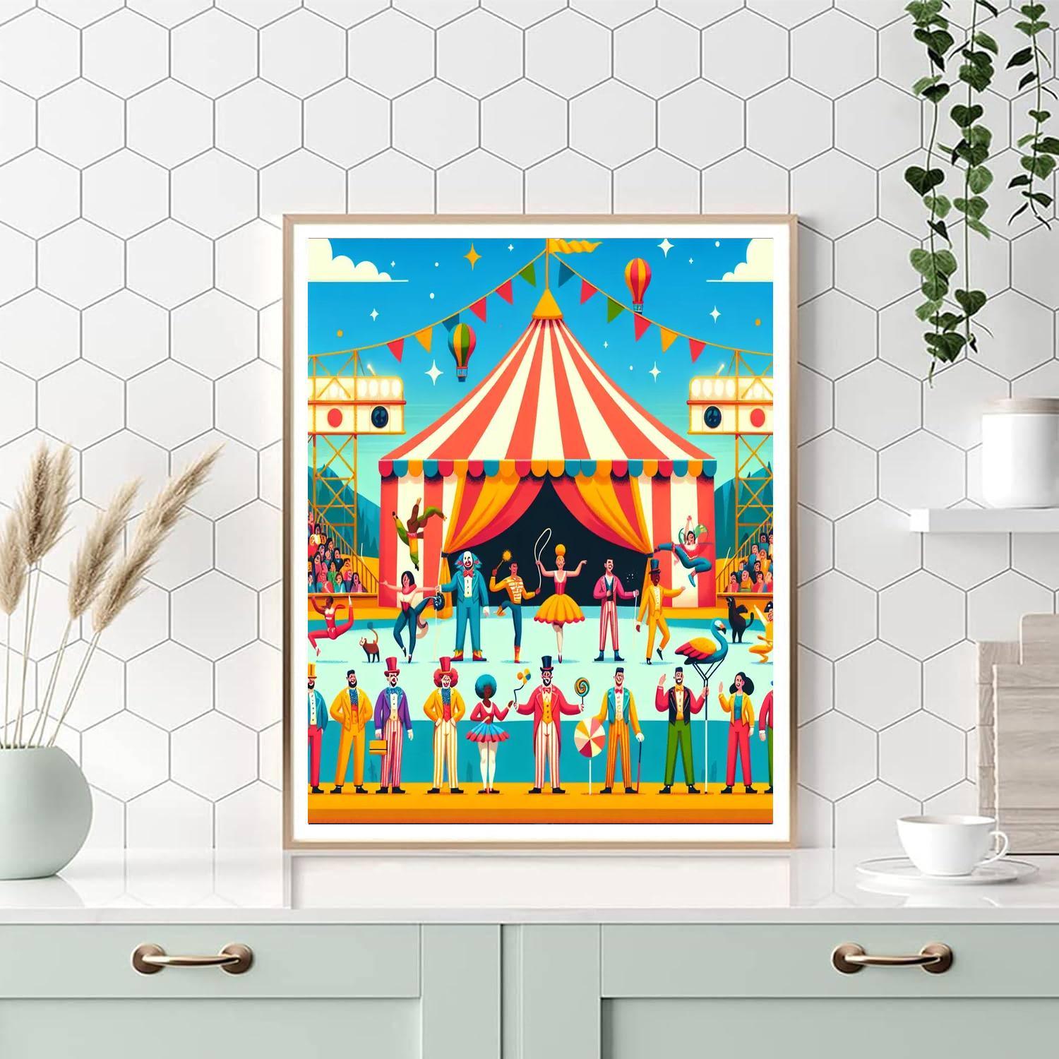 Circus Big Top Extravaganza Paint By Number
