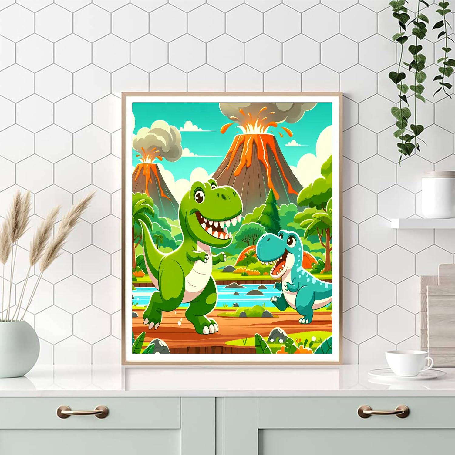 Dino Adventure Squad Paint By Numbers