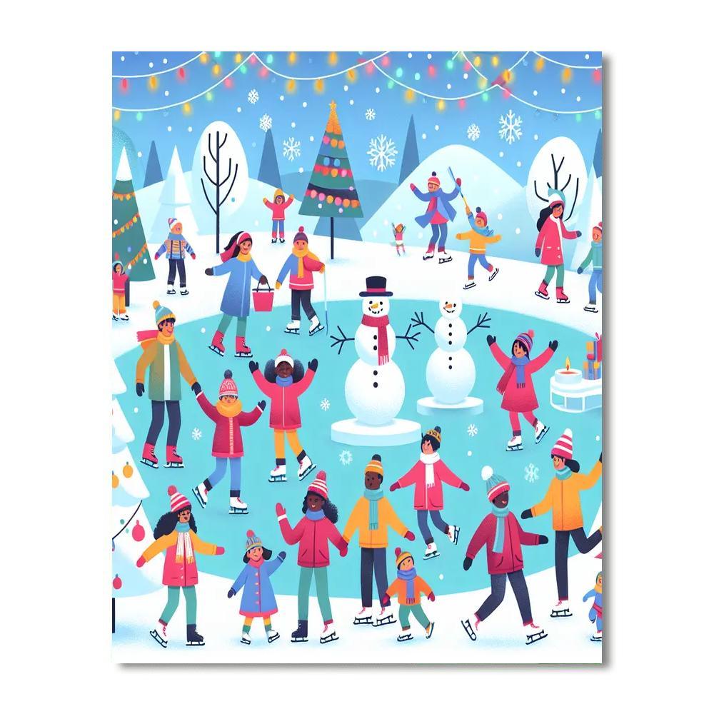 Joyful Winter Fun Number Painting