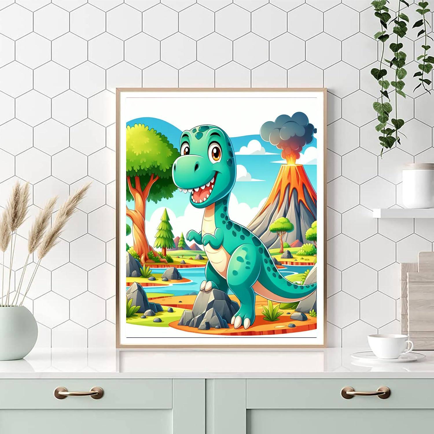 Jolly Dinosaur Paint By Color