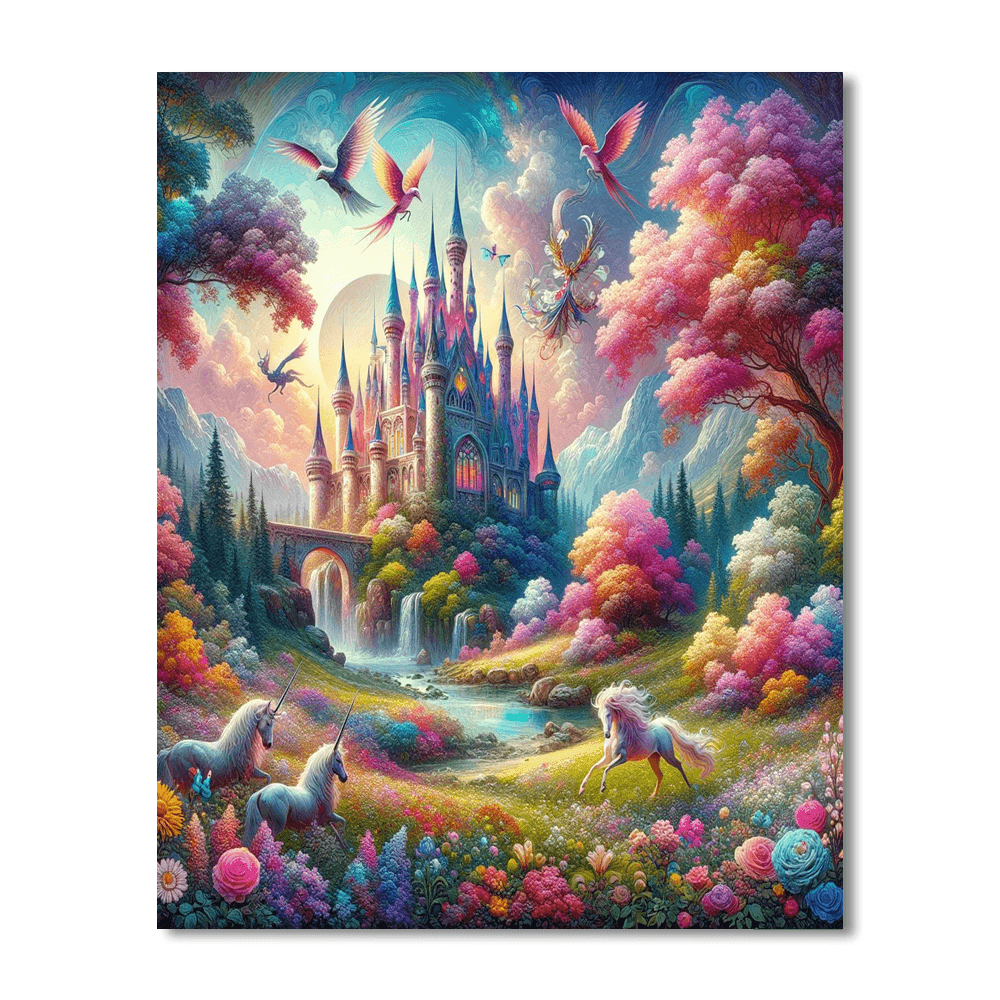 Enchanted Fairy Tale Scene Numbered Painting Kits