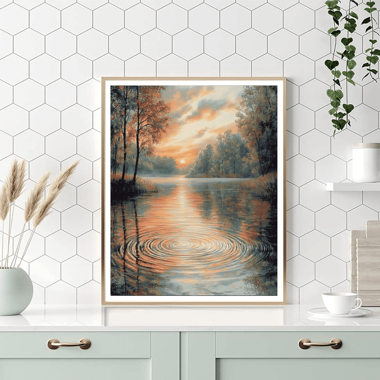 John Constable Inspired Enchanting Evening Reflections  Paint By Numbers