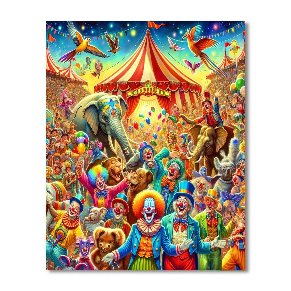 Dynamic Circus Parade Paint By Color