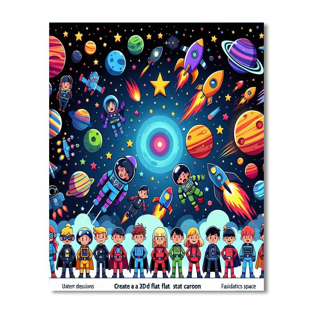 Galactic Adventure Rescue Paint By Color