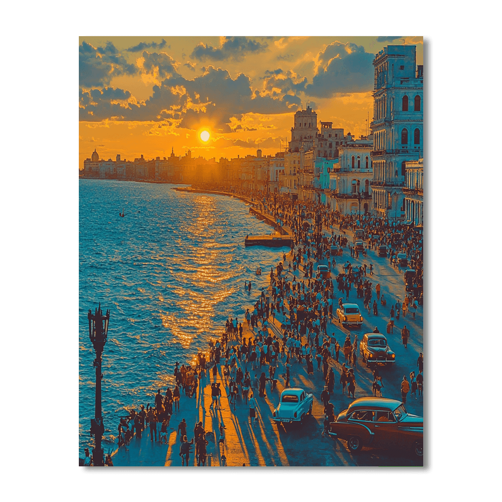 Havana's Malecón - Havana Painting Number Kit