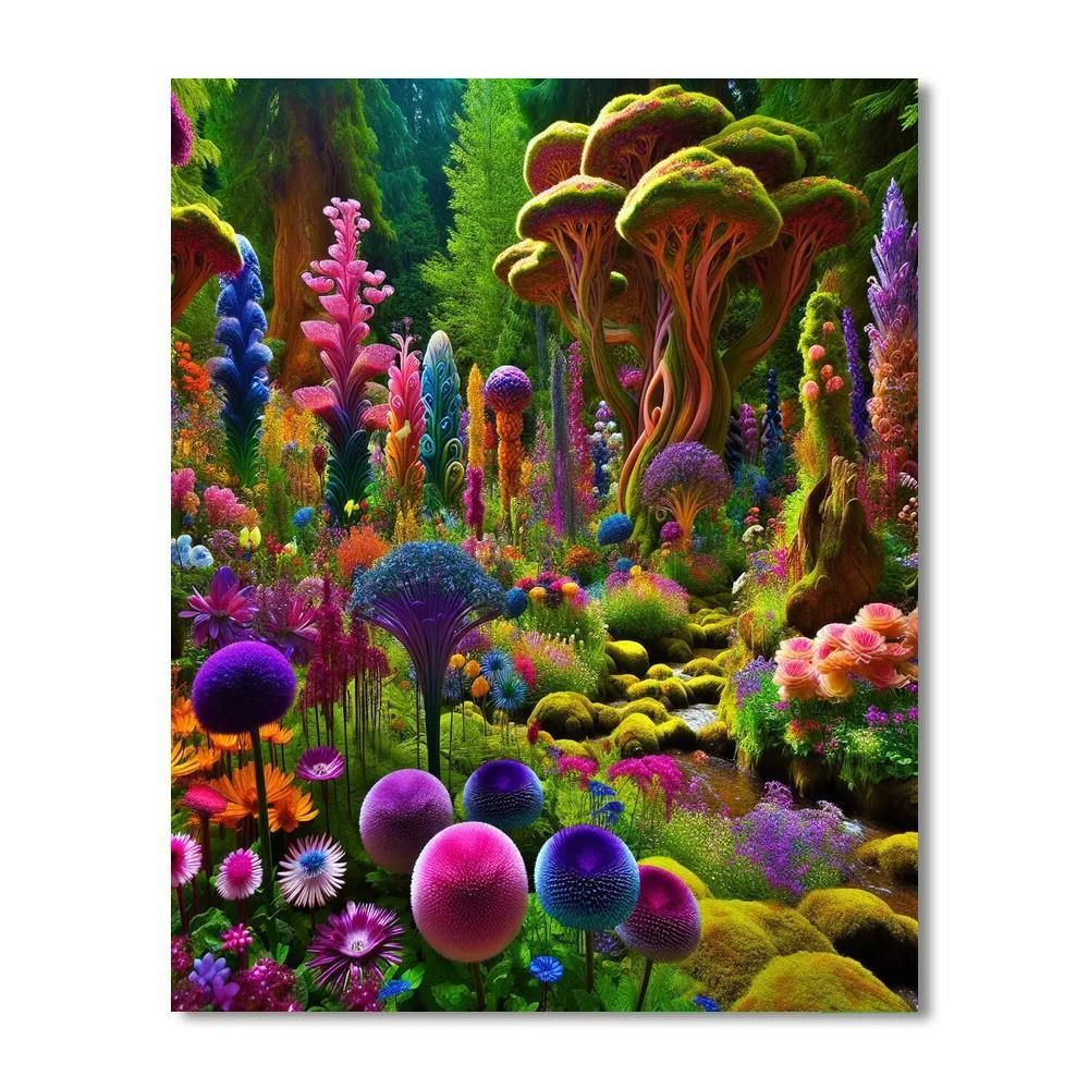 Wildflower Fantasy Garden Painting By Numbers Kit