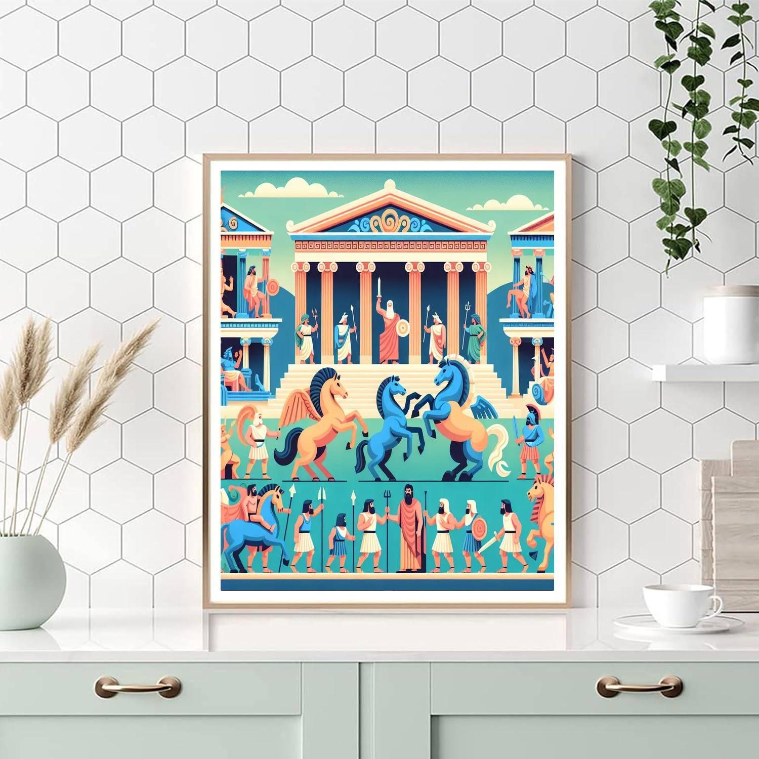 Ancient Greece Odyssey Painting By Numbers Kit