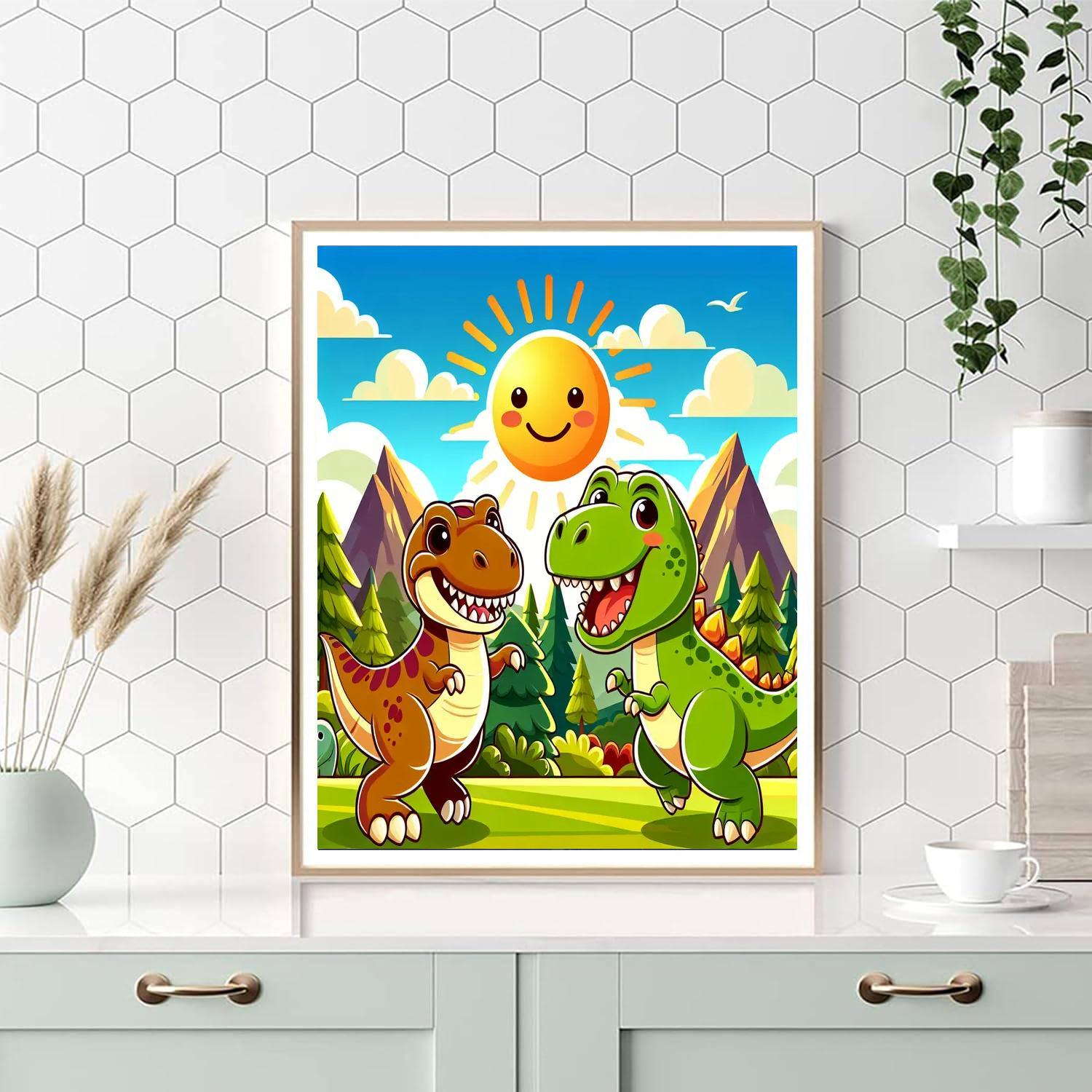 Fun With Dino Friends Painting By Numbers Kit