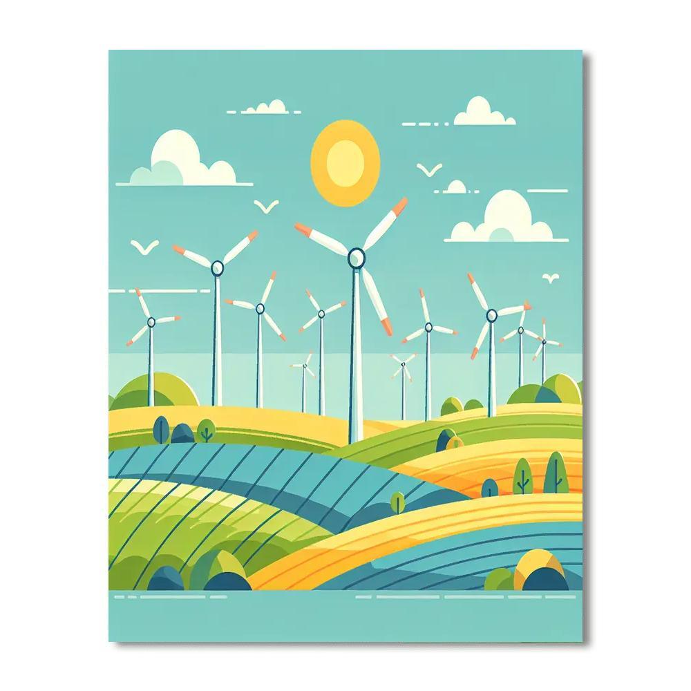 Windmill Wonders Painting By Numbers Kit