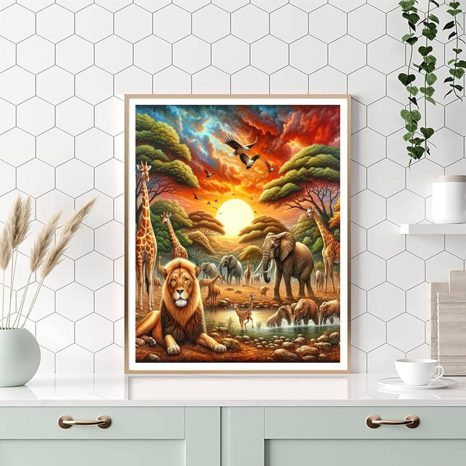Wildlife Adventure Safari Paint By Numbers Kits