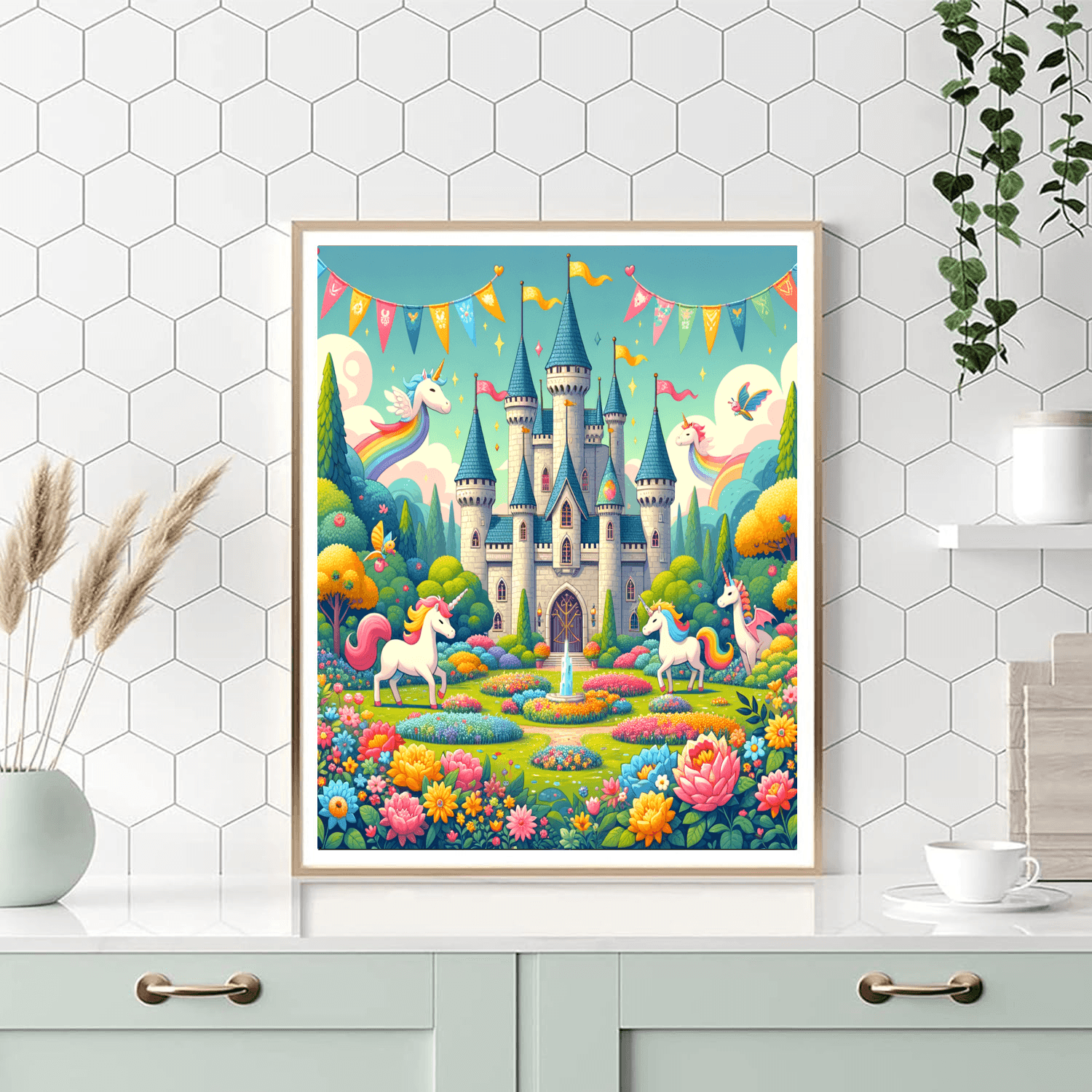 Colorful Castles DIY Paint By Numbers