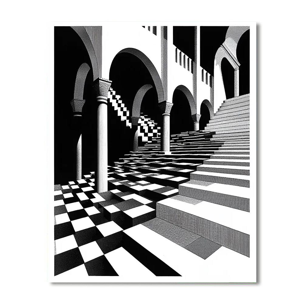 M.C. Escher Inspired The Labyrinth Of Patterns  Paint By Numbers