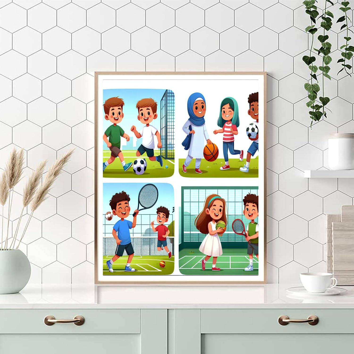 Sporty Adventure Team Number Painting