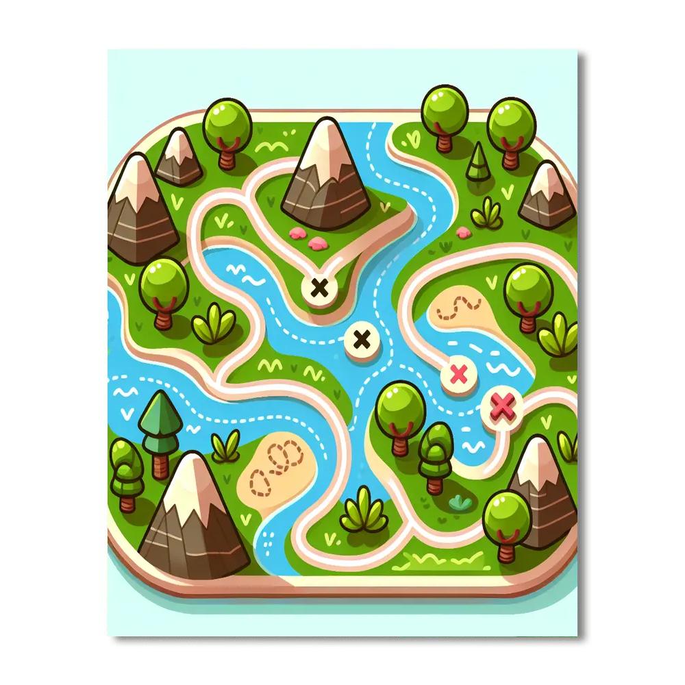 Fun Treasure Map Painting By Numbers Kit