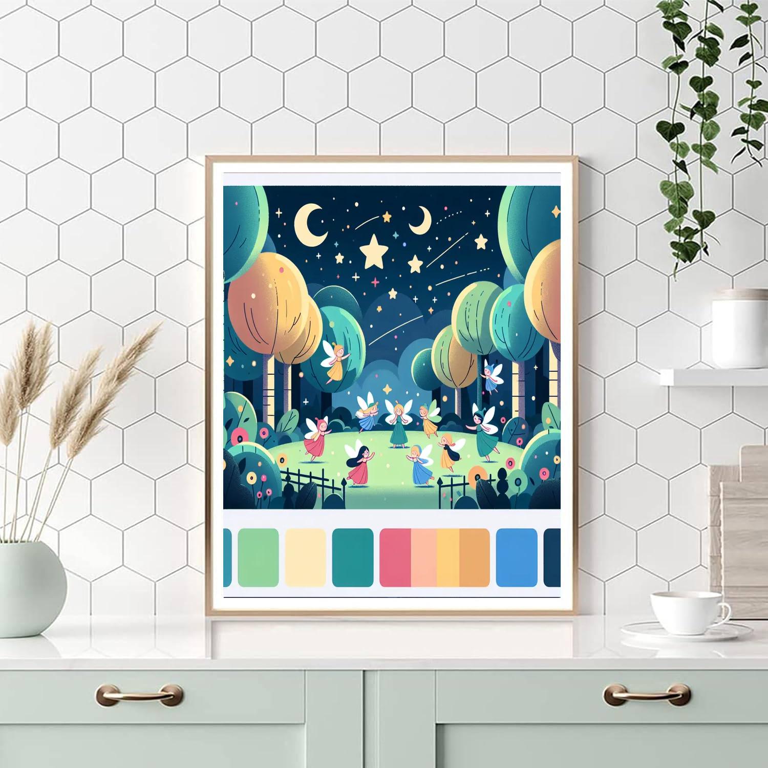 Whimsical Fairy Forest Gathering Paint By Color