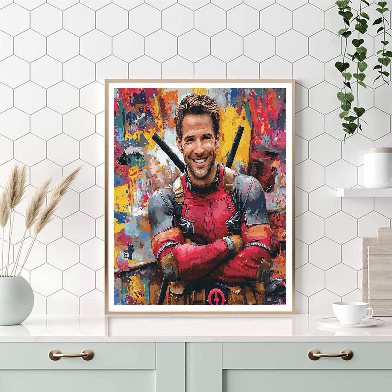 Ryan Reynolds: The Charismatic Anti-hero As Deadpool Numbered Painting Kits