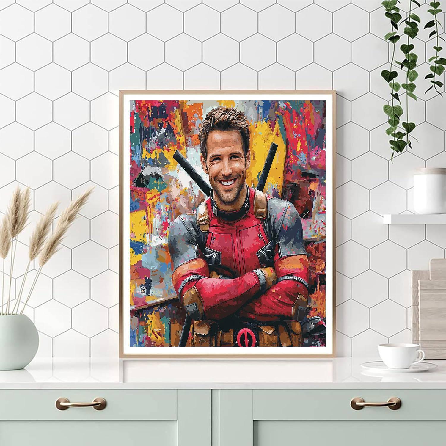 Ryan Reynolds: The Charismatic Anti-hero As Deadpool Numbered Painting Kits