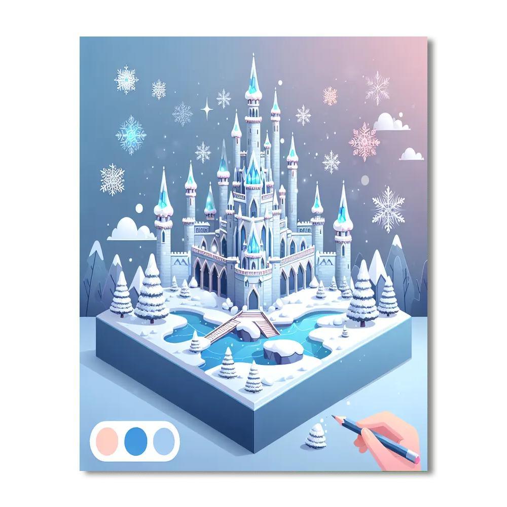 Magical Winter Castle Paint By Numbers Kits