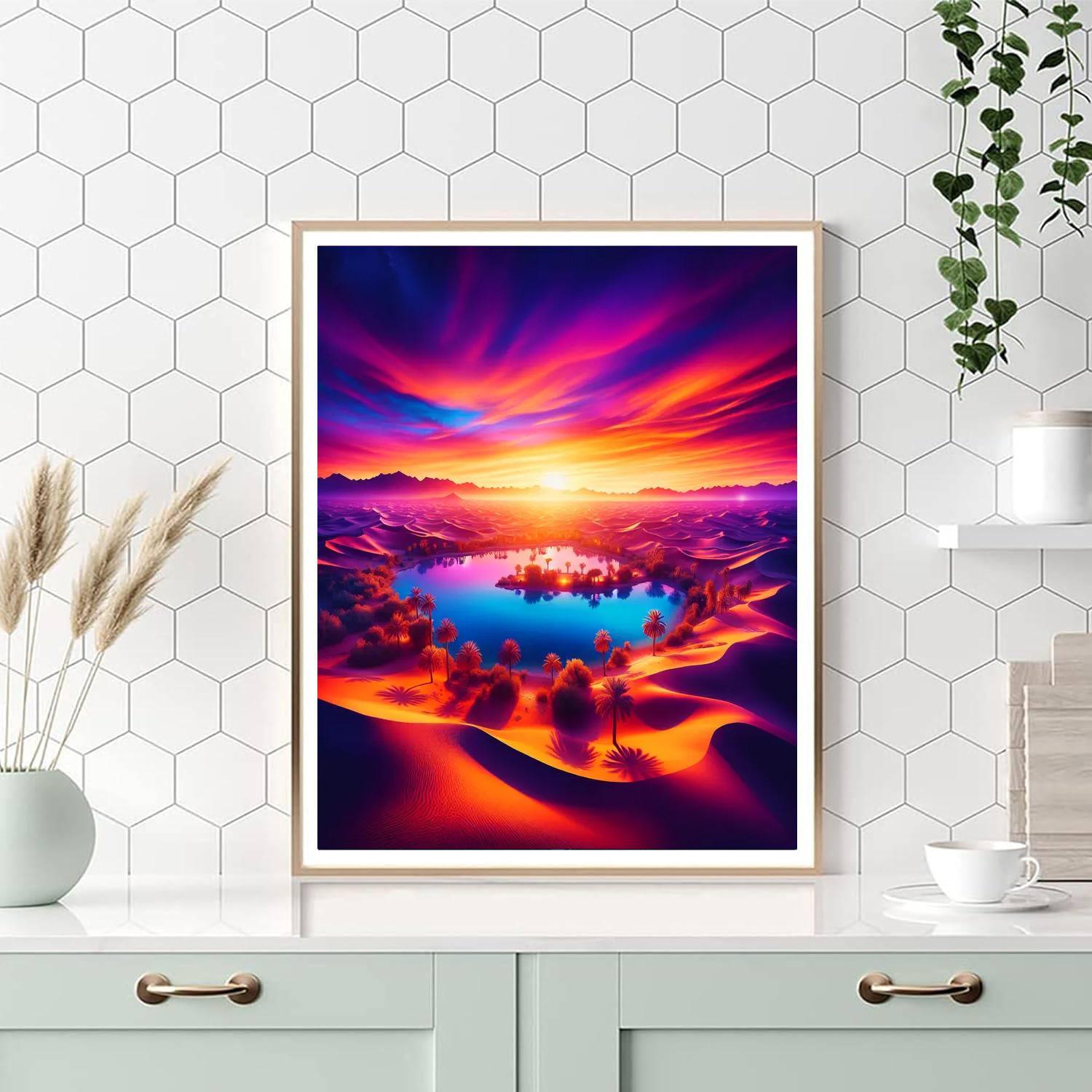 Mystic Desert Oasis At Twilight Paint By Number
