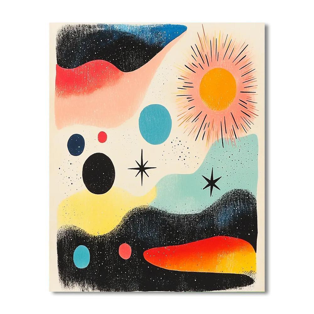 Joan Miro Inspired Dreamland Serenade  Paint By Number