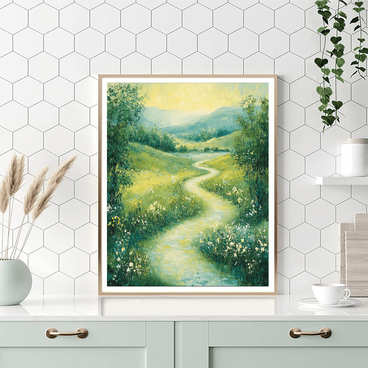 Vincent Van Gogh Inspired Pathway To Tranquility  Painting By Numbers Kit