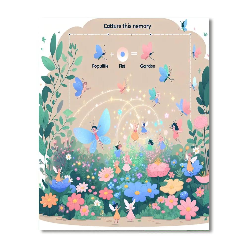 Magic Garden Fairies Painting Number Kit