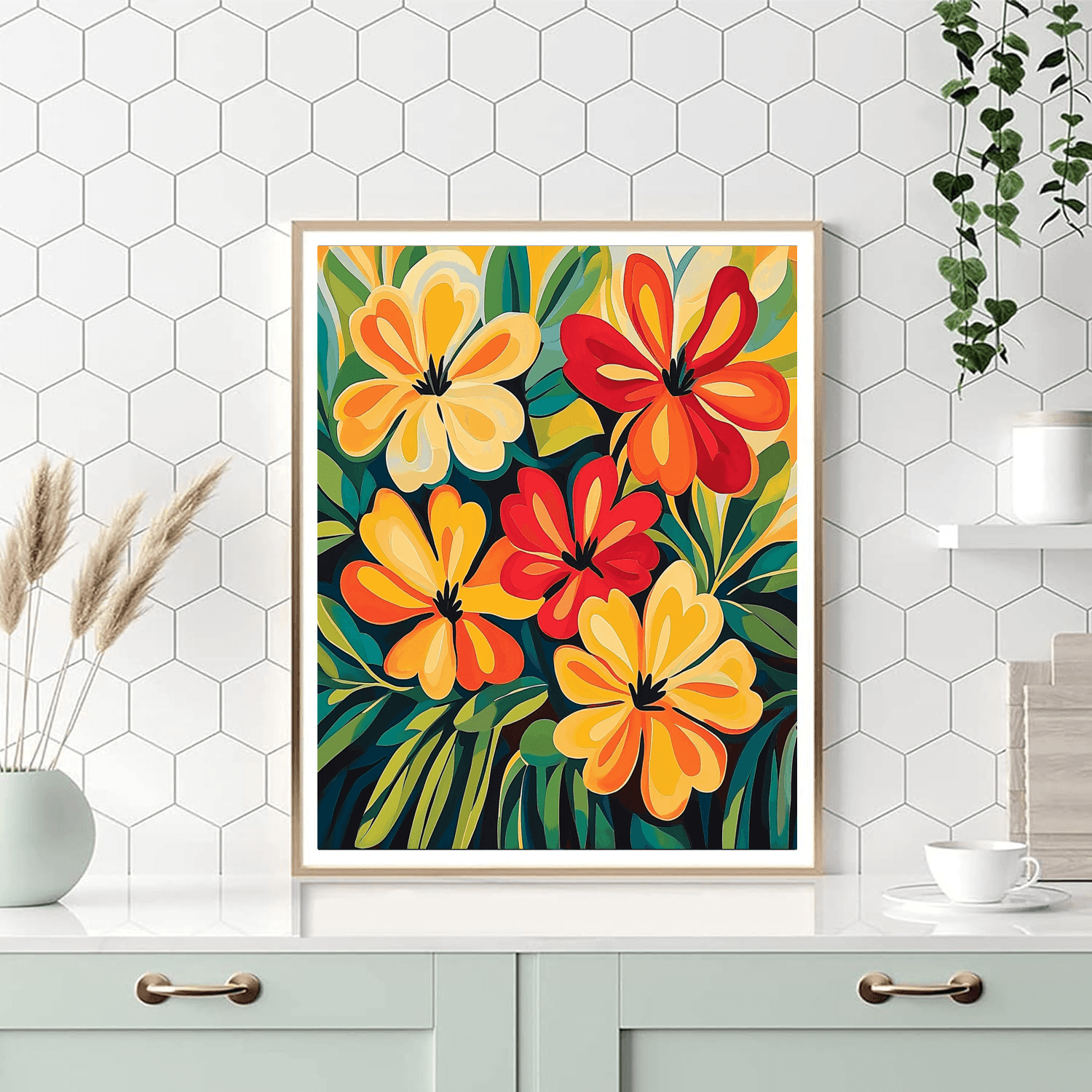 Henri Matisse Inspired Dancing Flowers In Bloom  DIY Paint By Numbers