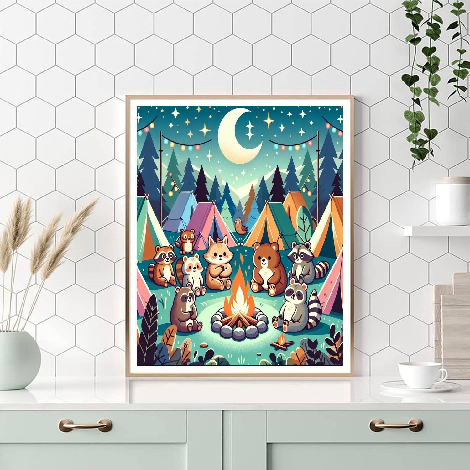 Cuddly Creatures' Campout Paint By Numbers Kits