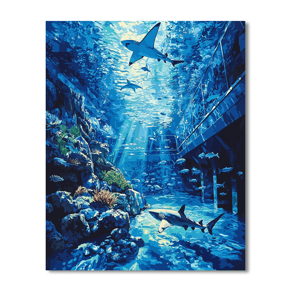 Lisbon Oceanarium - Lisbon, Portugal Numbered Painting Kits