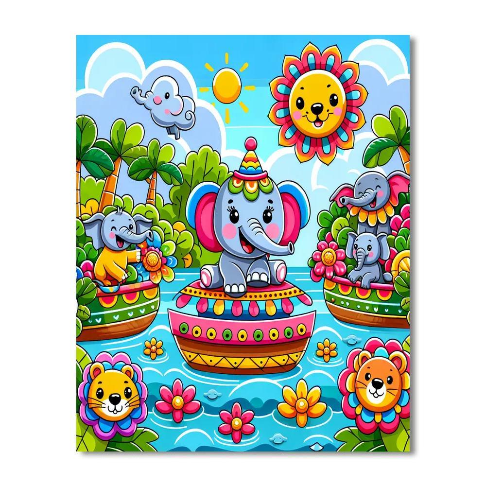 Sailing Safari Number Painting