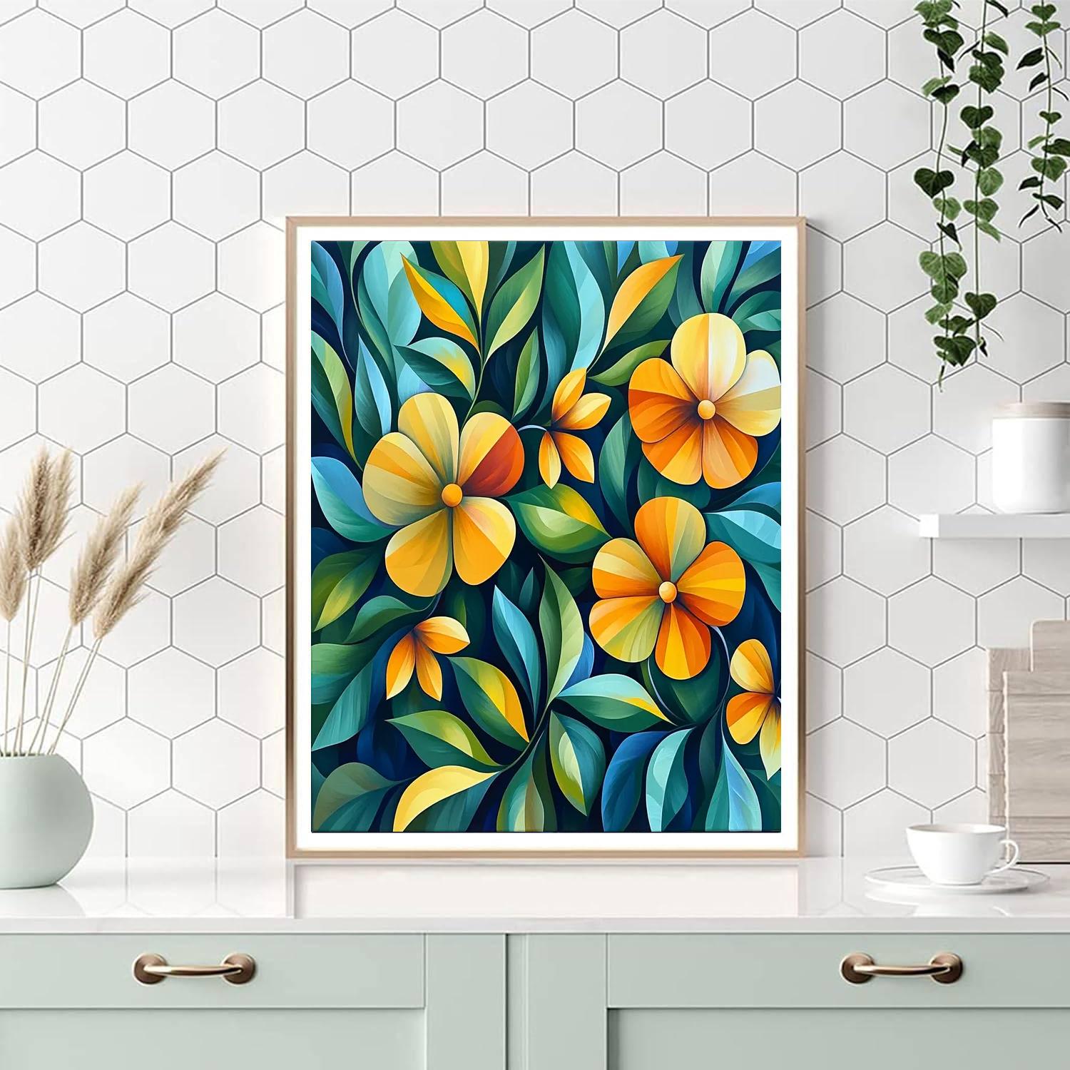 Frida Kahlo Inspired Fusion Of Nature  Painting By Numbers Kit