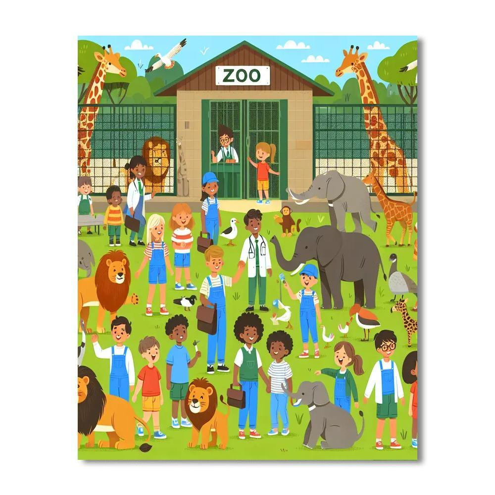Zany Zoo Zookeepers Paint By Numbers Kits