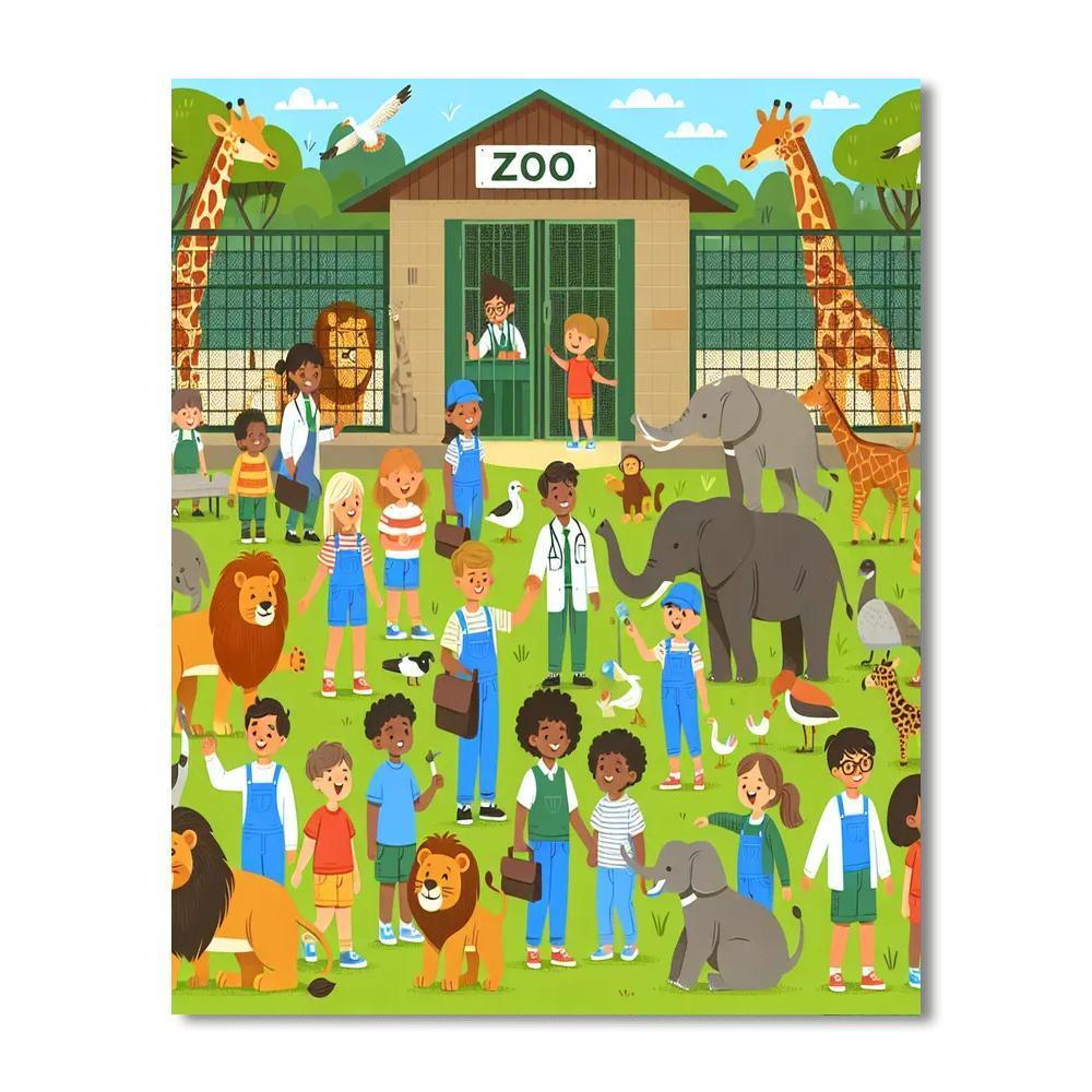 Zany Zoo Zookeepers Paint By Numbers Kits