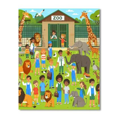 Zany Zoo Zookeepers Paint By Numbers Kits