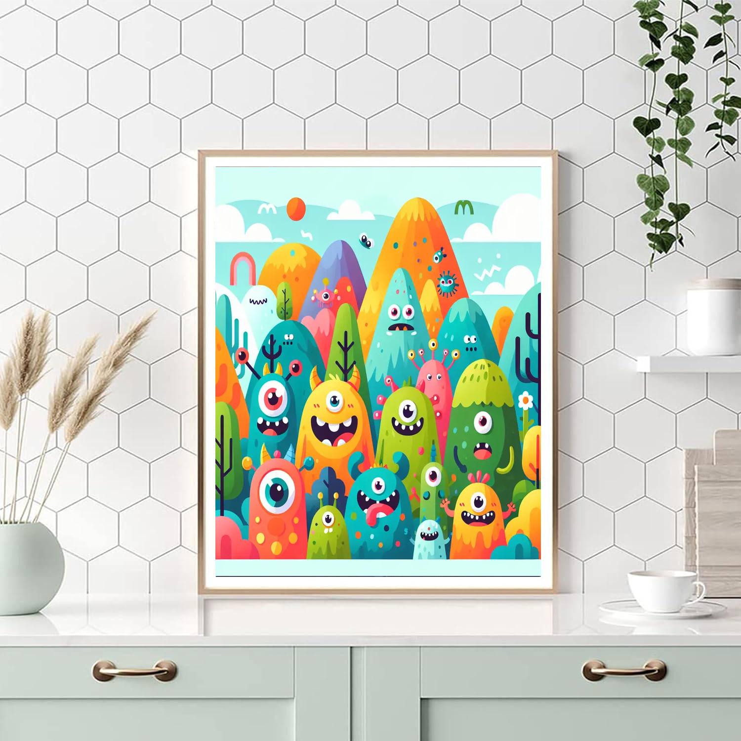 Adventurous Monster Hunt Painting By Numbers Kit