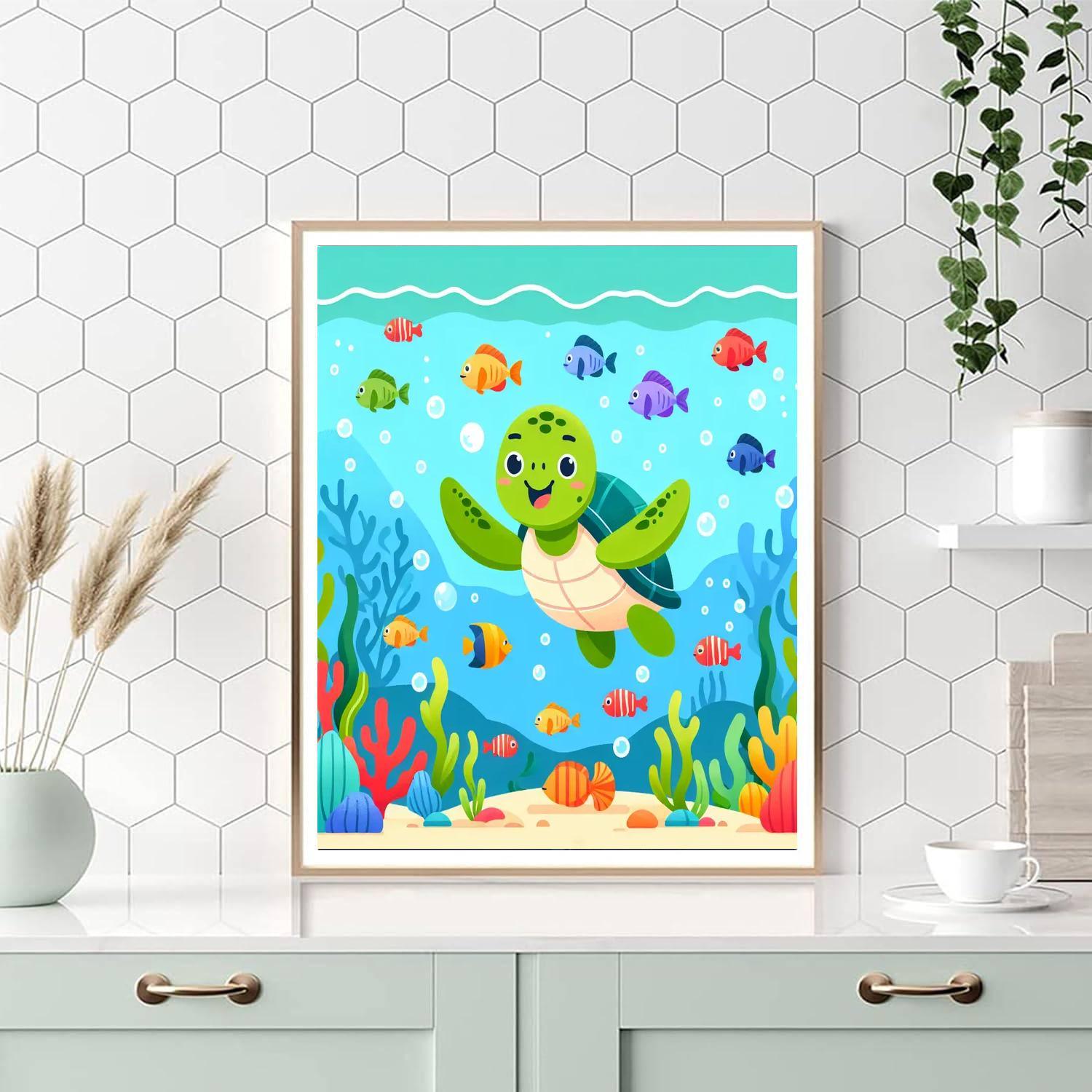 Friendly Ocean Life Encounter Numbered Painting Kits