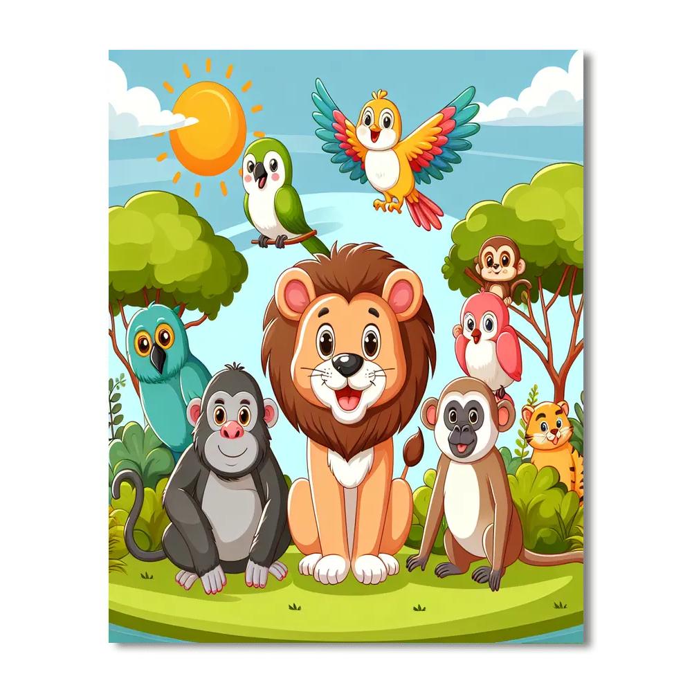Magical Wildlife Safari Paint By Number