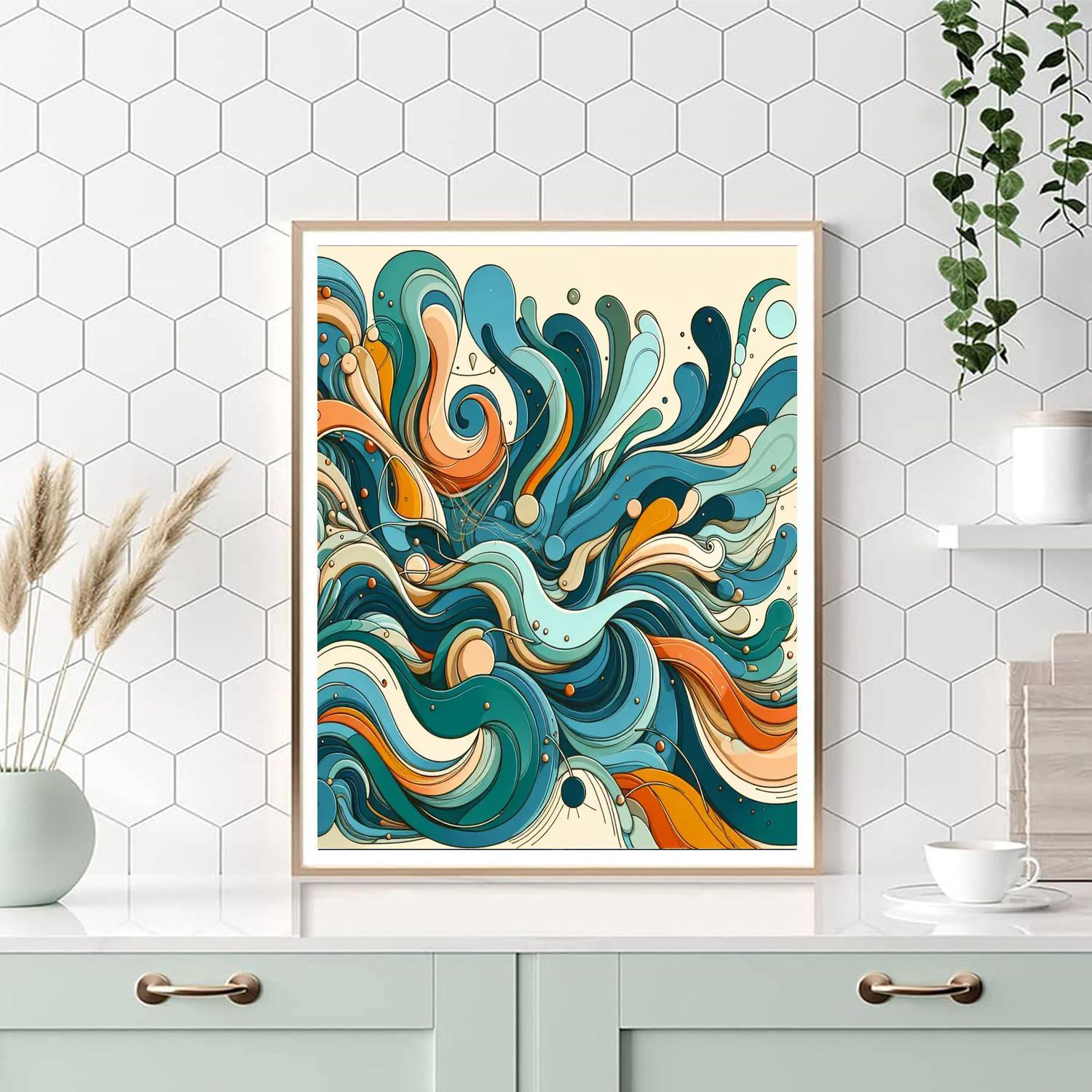 Abstract Embrace Paint By Number