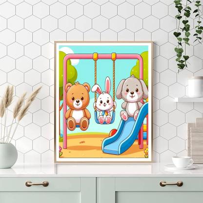 Cuddly Toy Adventure DIY Paint By Numbers