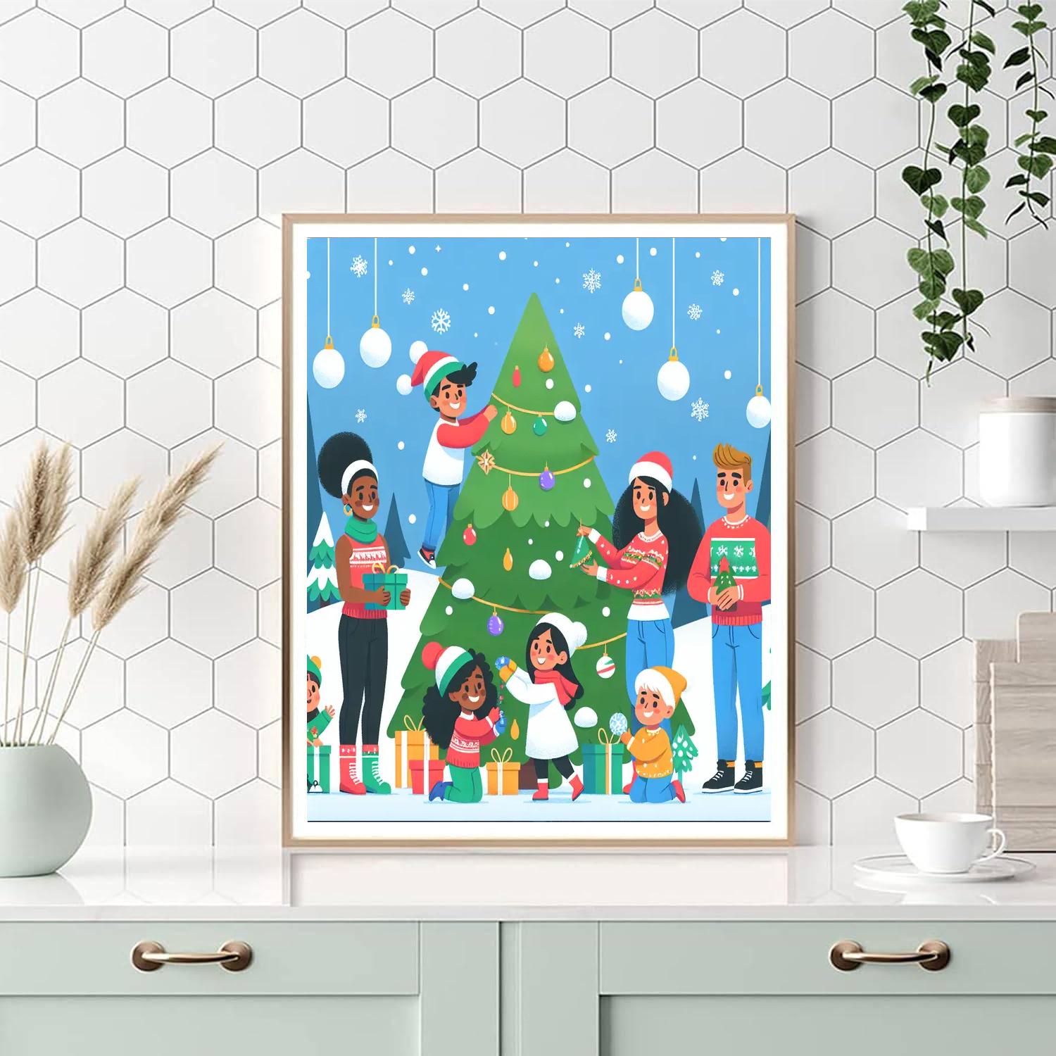 Charming Christmas Adventure Number Painting