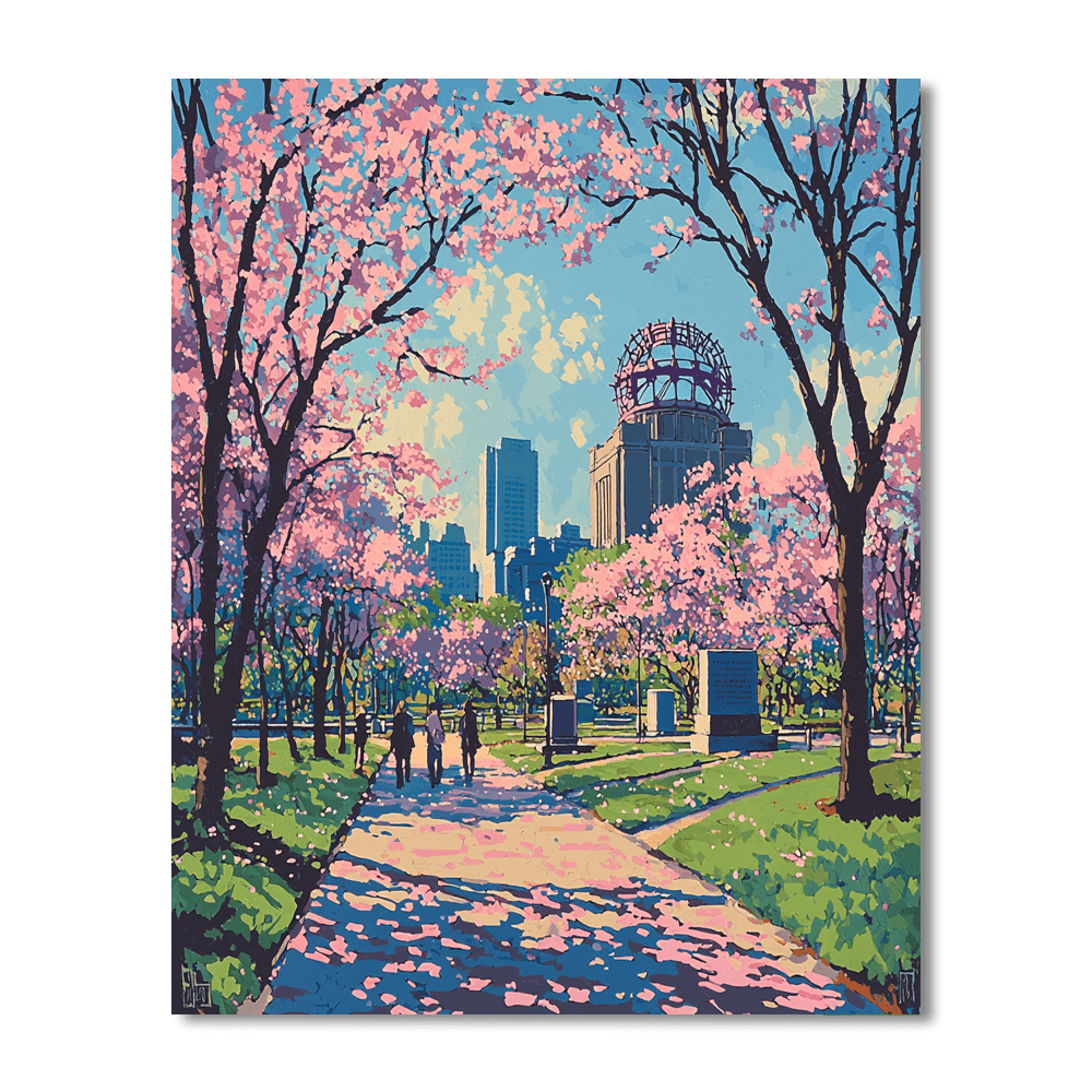 Hiroshima Peace Memorial Park - Hiroshima, Japan Paint By Number