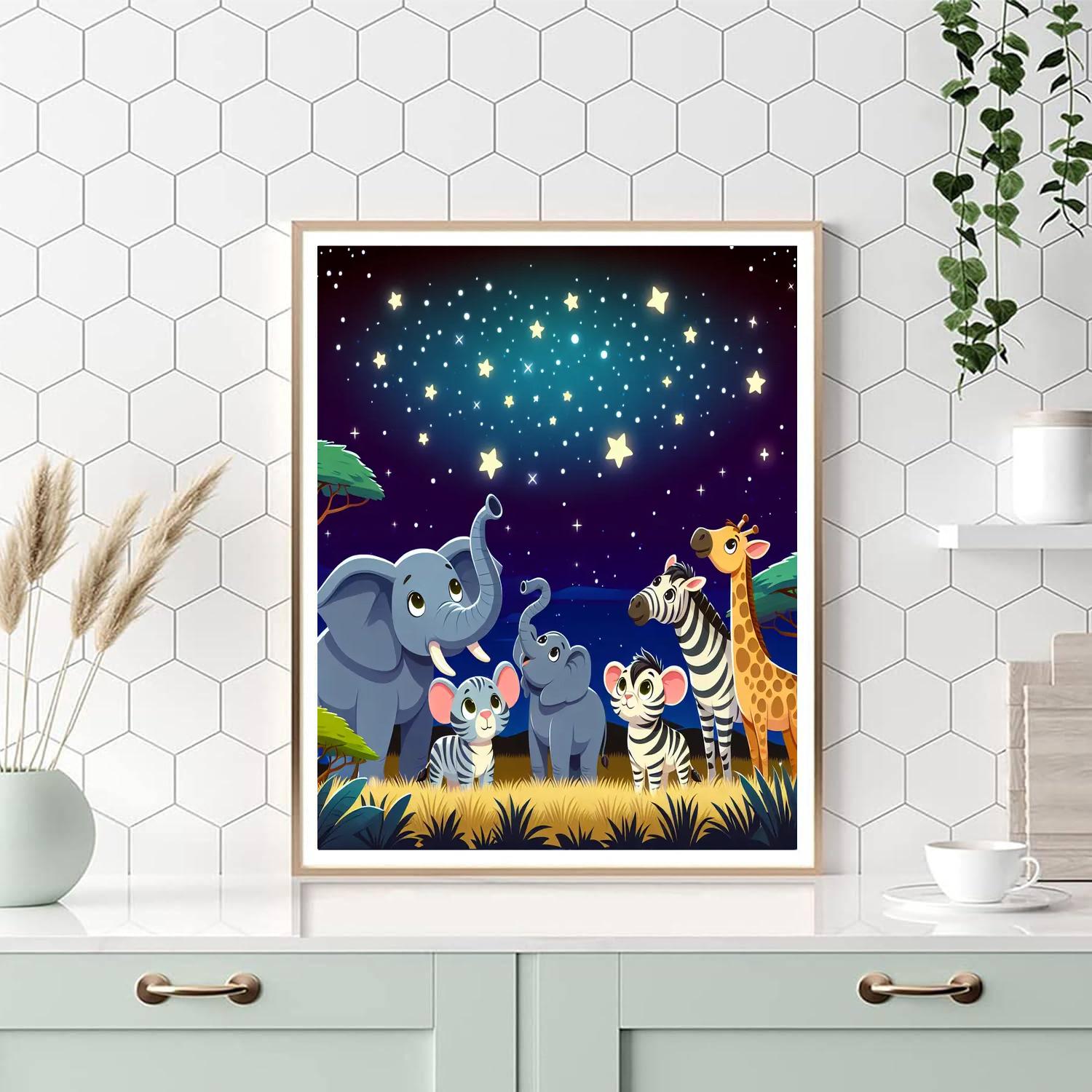 Safari Starlight Soiree Numbered Painting Kits