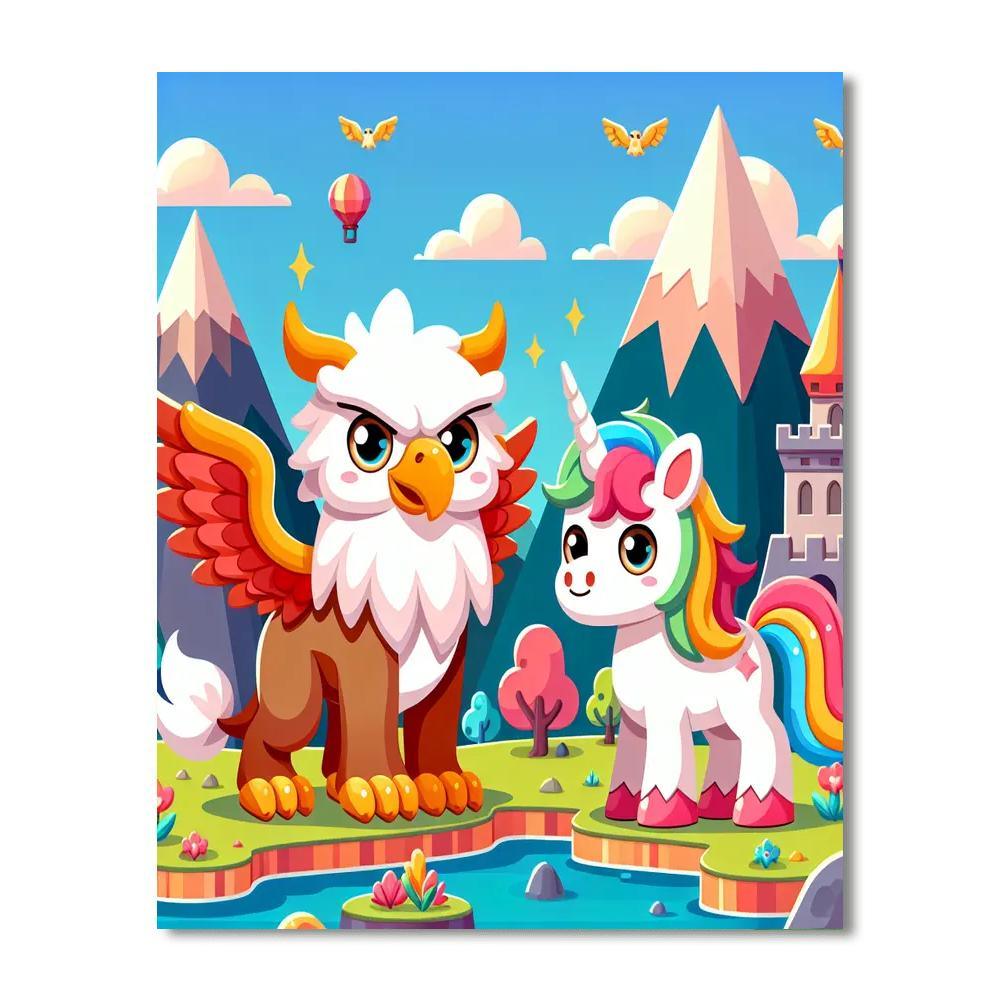 Fantasy Creatures' Kingdom Numbered Painting Kits