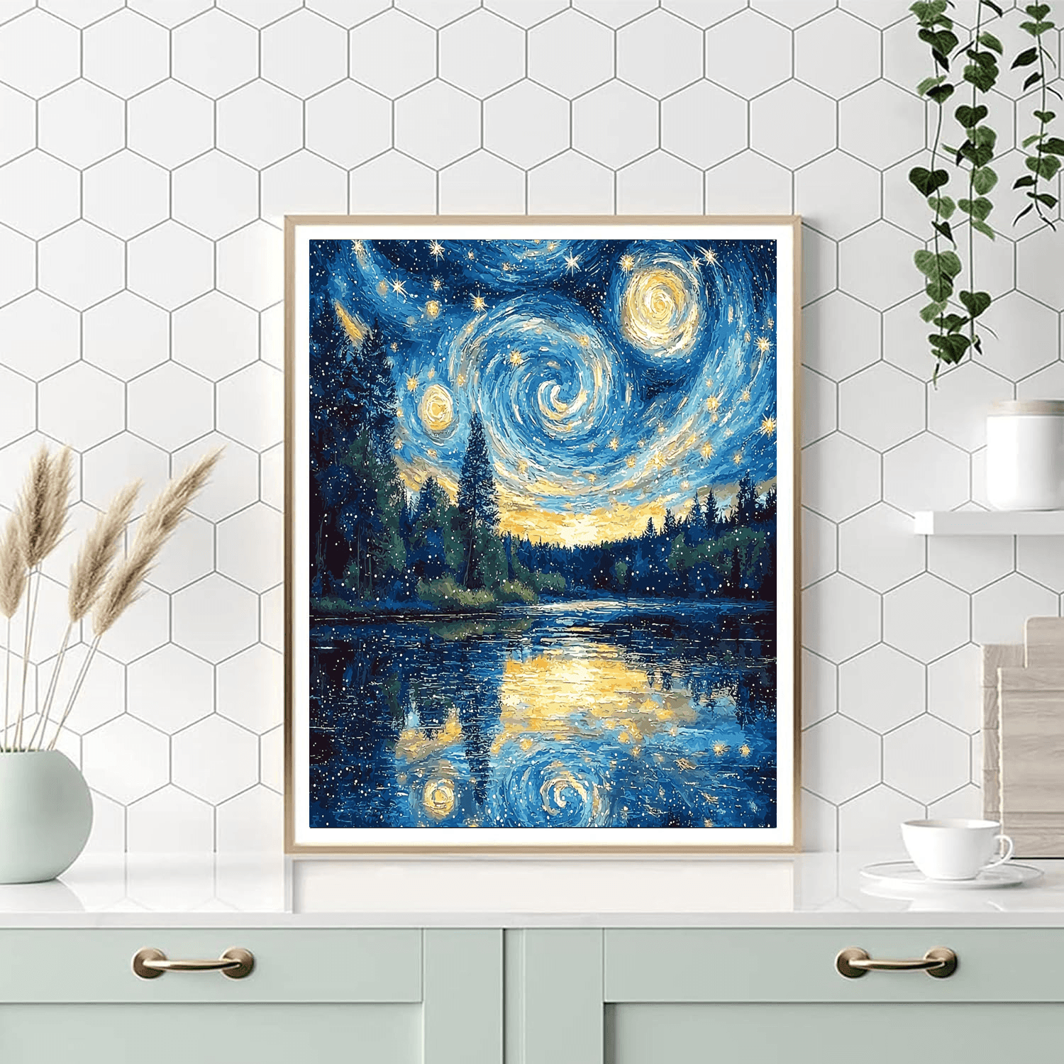Vincent Van Gogh Inspired Starry Sky Reflections  Paint By Numbers Kits