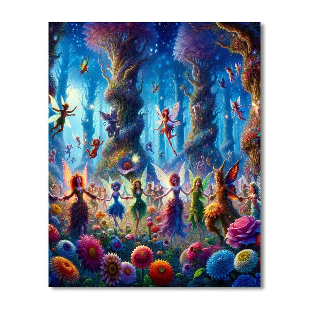 Mystical Fairy Forest For Kids Numbered Painting Kits