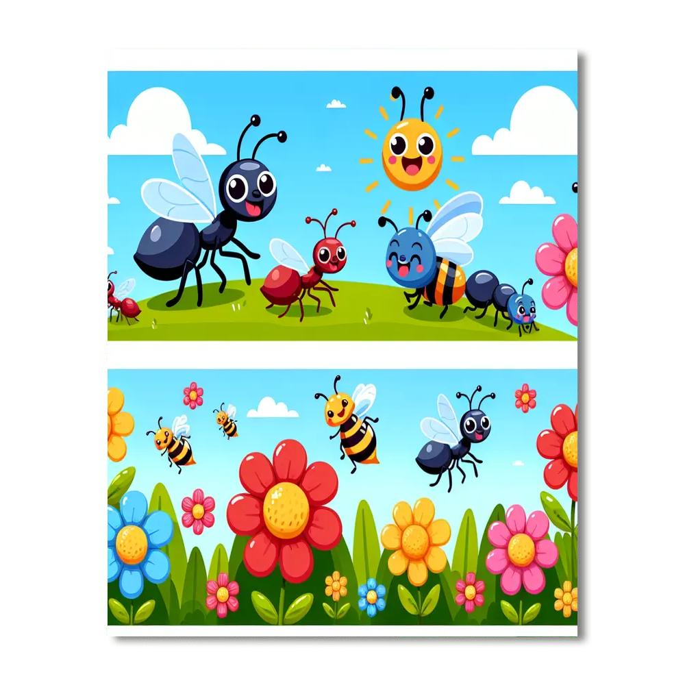 Busy Bugs At Work Paint By Number