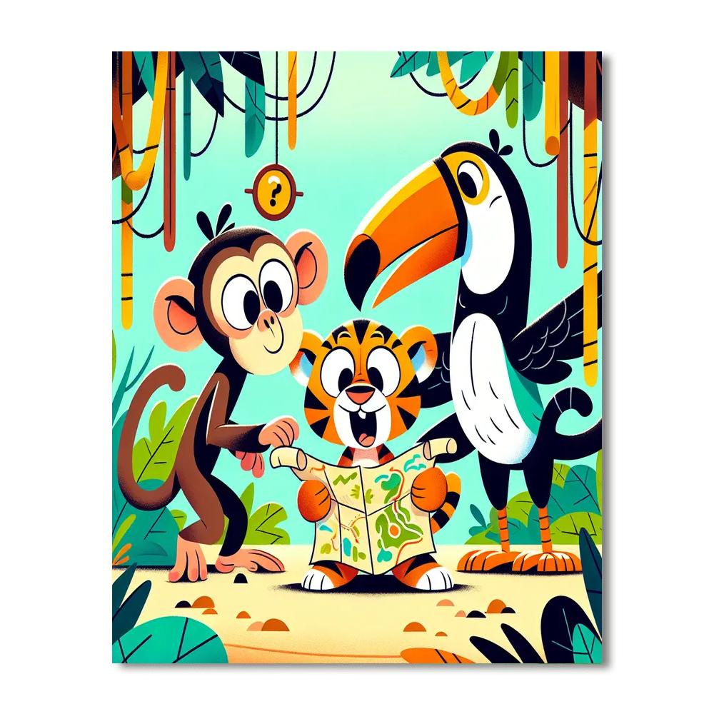 Adventurous Jungle Jaunt Number Painting