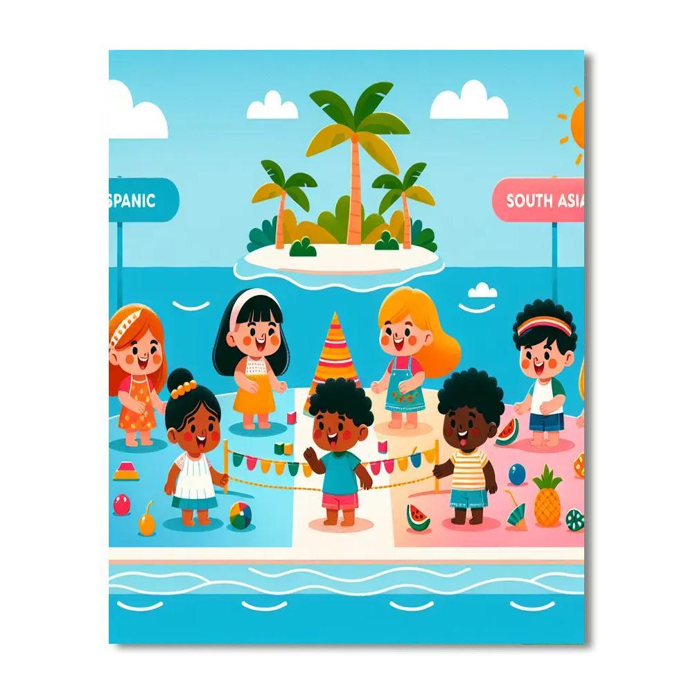Sunny Island Getaway Painting By Numbers Kit