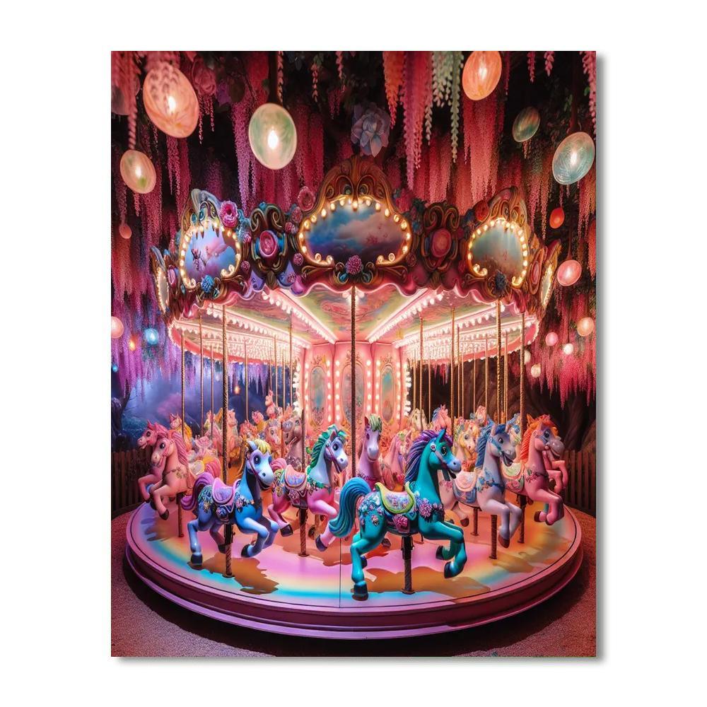 Enchanted Carousel Ride Paint By Color